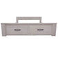 MANLY QUEEN SIZE BED WITH 2 DRAWERS IN BRUSHED WHITEWASH - MyChocolateWood