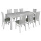MANLY SOLID MOUNTAIN ASH TIMBER DINING TABLE 225 CM. + 8 MANLY DINING CHAIRS IN BRUSHED WHITEWASH PACKAGE DEAL - MyChocolateWood