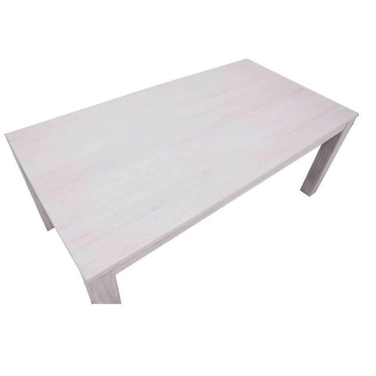 MANLY SOLID MOUNTAIN ASH TIMBER DINING TABLE IN BRUSHED WHITEWASH 225CM - MyChocolateWood