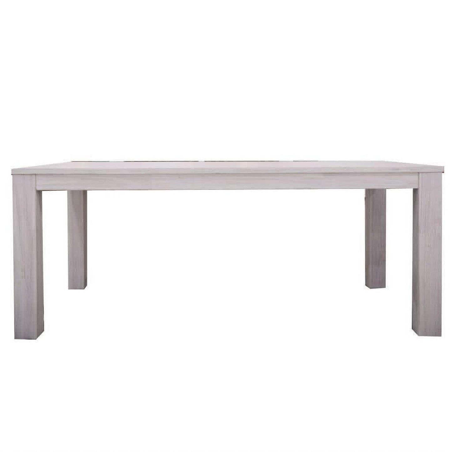 MANLY SOLID MOUNTAIN ASH TIMBER DINING TABLE IN BRUSHED WHITEWASH 225CM