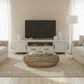 MANLY SOLID MOUNTAIN ASH TV/ENTERTAINMENT UNIT 2 DOORS 2 DRAWERS BRUSHED WHITEWASH COLOUR 216CM - MyChocolateWood