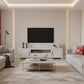MANLY SOLID MOUNTAIN ASH TV/ENTERTAINMENT UNIT 2 DOORS 2 DRAWERS BRUSHED WHITEWASH COLOUR 216CM - MyChocolateWood