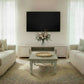 MANLY SOLID MOUNTAIN ASH TV/ENTERTAINMENT UNIT 2 DOORS 2 DRAWERS BRUSHED WHITEWASH COLOUR 216CM - MyChocolateWood