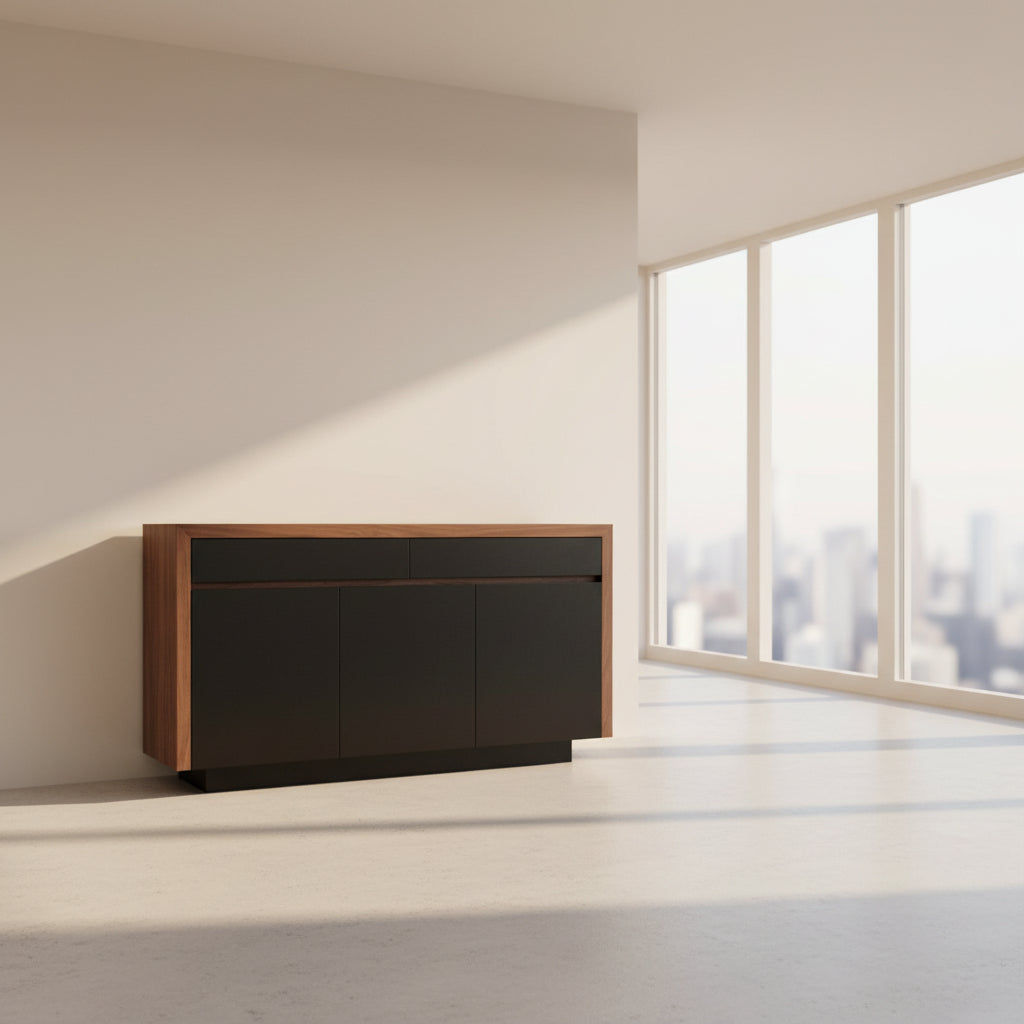 MANOR BUFFETSIDEBOARD 2 DRAWERS & 3 DOORS IN AMERICAN WALNUT AUSTRALIAN MADE TO ORDER - MyChocolateWood