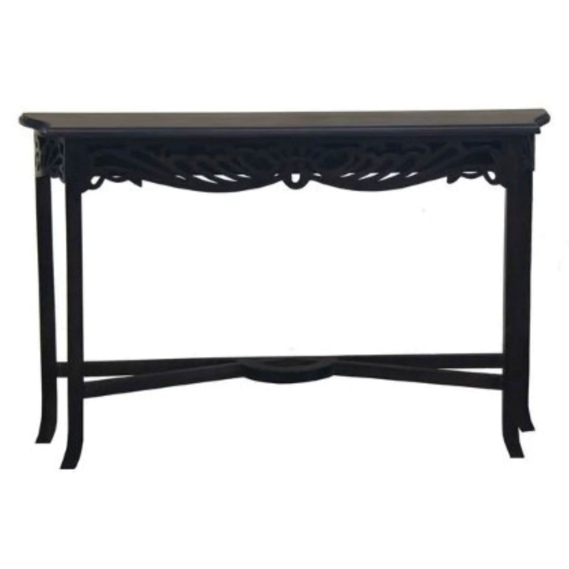 Manor Solid Mahogany Console Table 129cm in Chocolate - Chocolate Wood