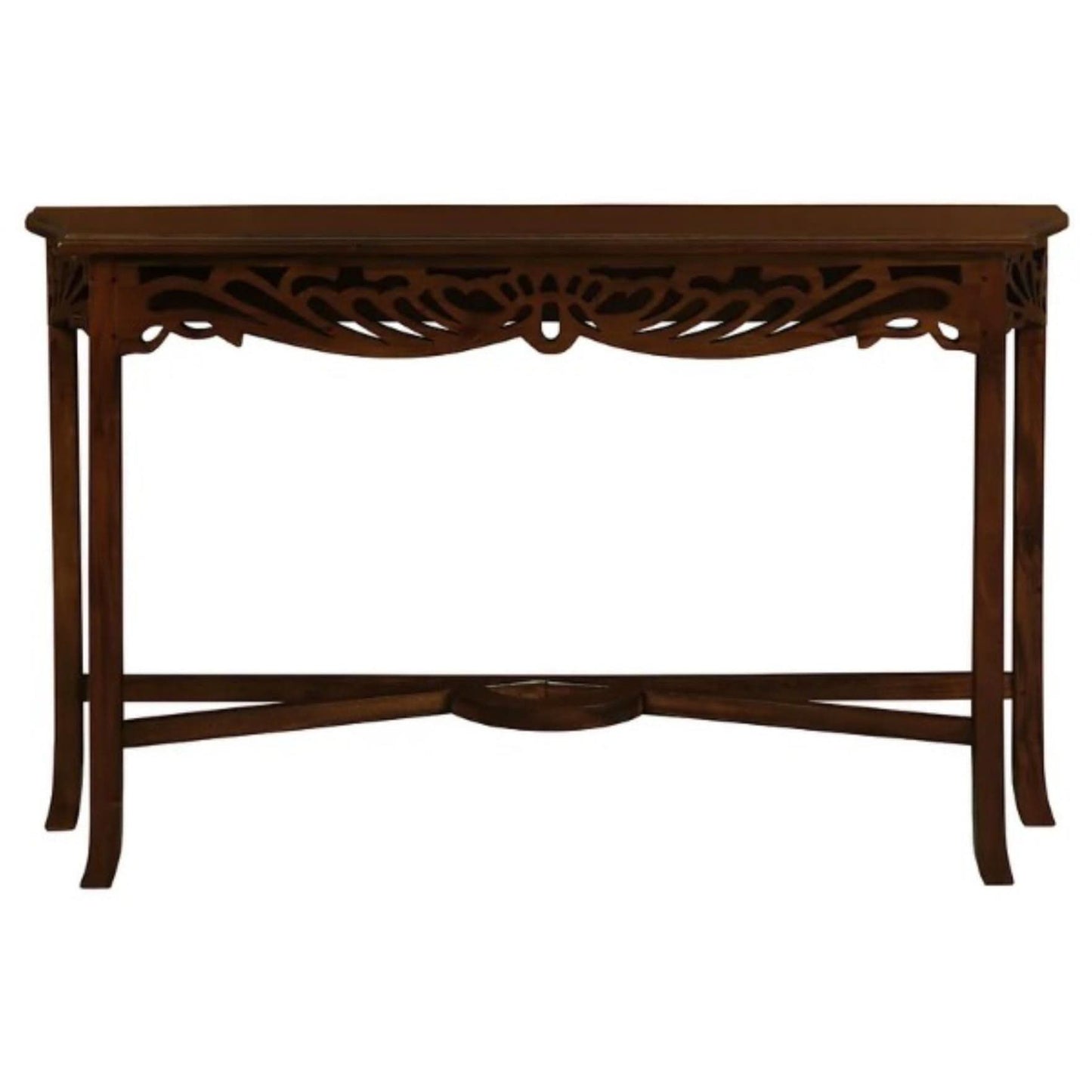 Manor Solid Mahogany Console Table 129cm in Mahogany - Chocolate Wood