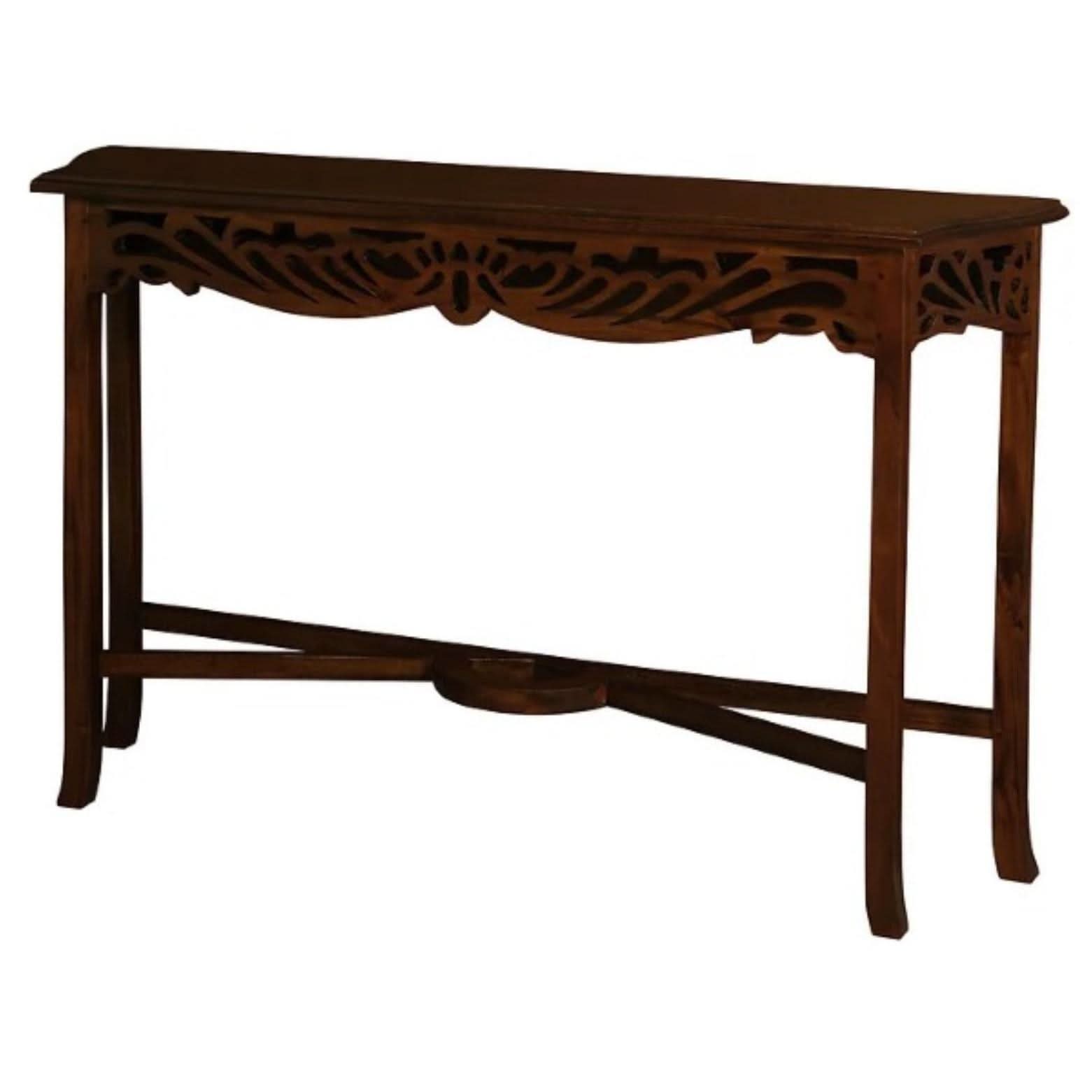 Manor Solid Mahogany Console Table 129cm in Mahogany - Chocolate Wood