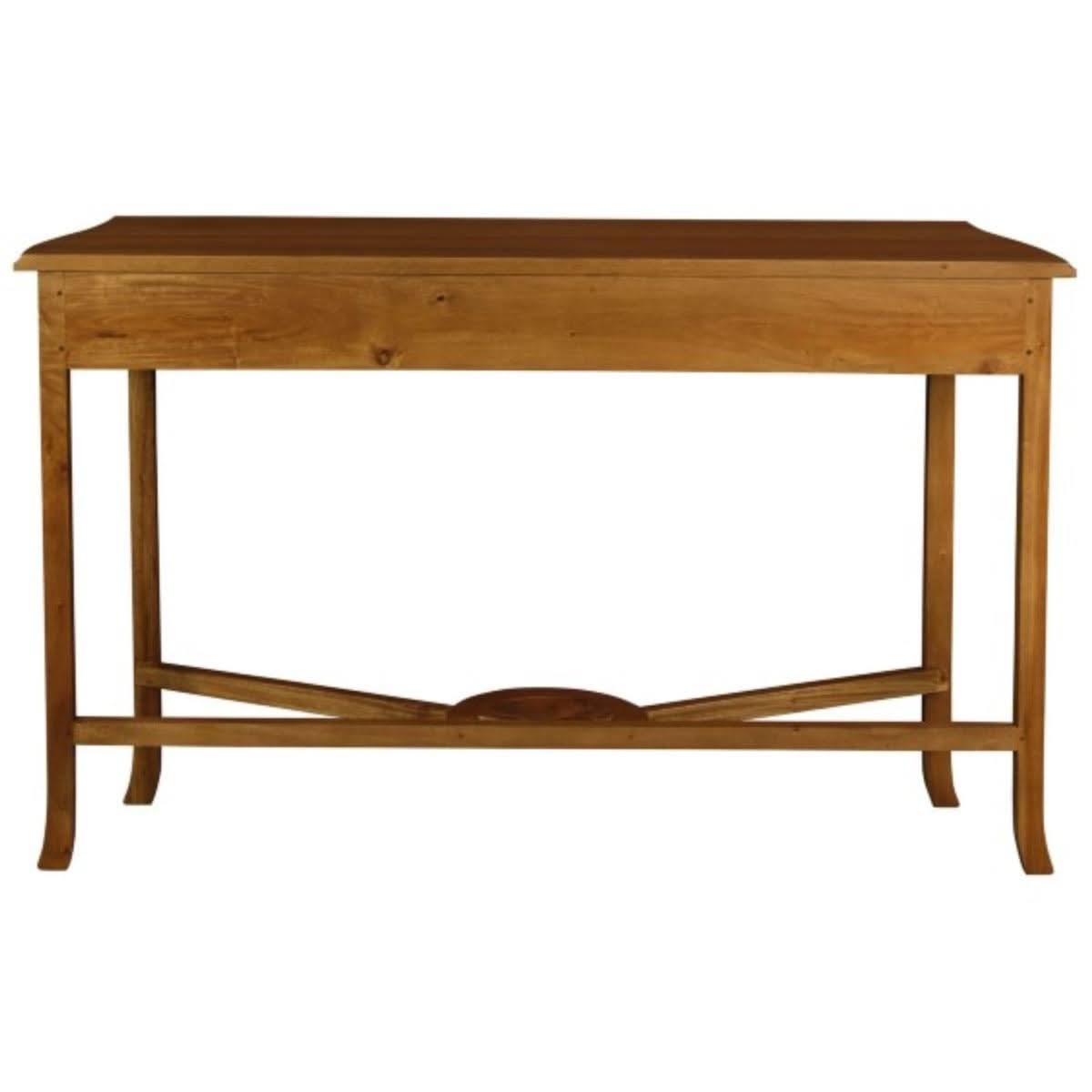 Manor Solid Mahogany Console Table 129cm in Light Pecan - Chocolate Wood