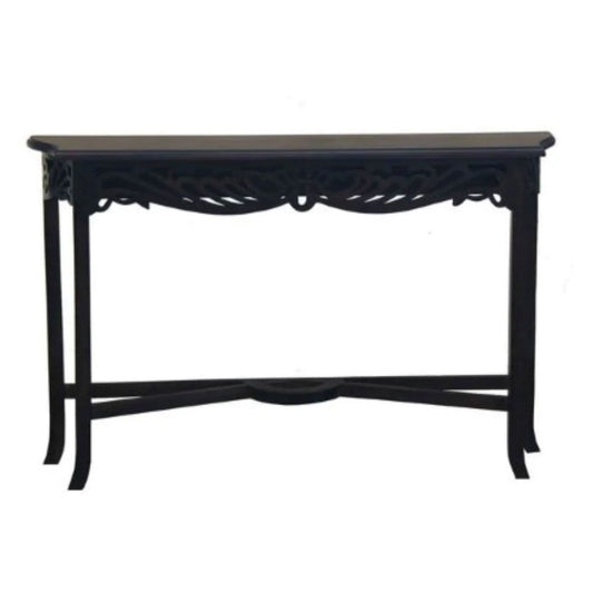 Manor Solid Mahogany Console Table 82cm in Chocolate - Chocolate Wood