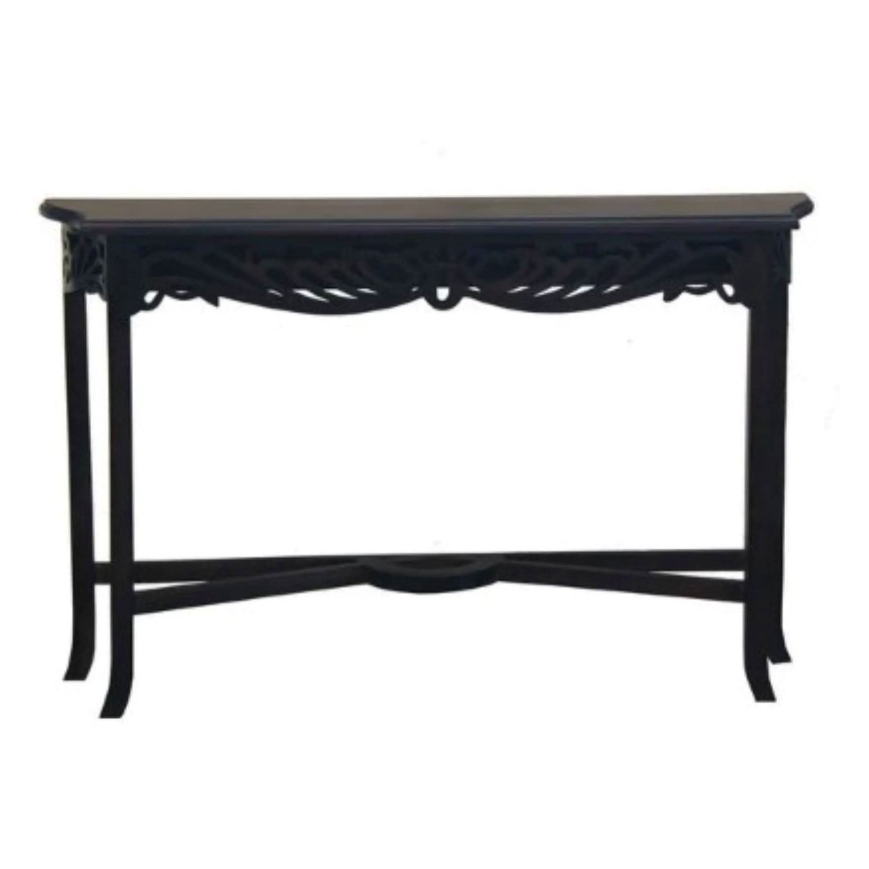 Manor Solid Mahogany Console Table 82cm in Chocolate - Chocolate Wood