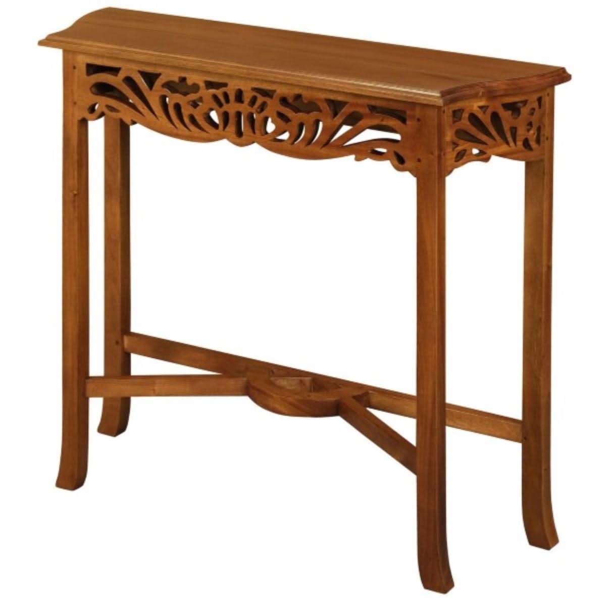 Manor Solid Mahogany Console Table 82cm in Light Pecan - Chocolate Wood