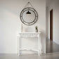 MANOR SOLID MAHOGANY TIMBER CONSOLE TABLE/HALL TABLE IN WHITE 120CM - MyChocolateWood