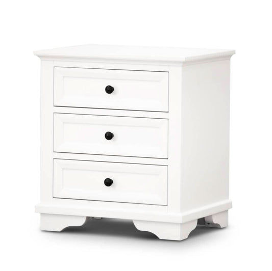 MARIANA ACACIA WOOD 3 DRAWER BEDSIDE TABLE - MyChocolateWood