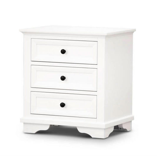 MARIANA ACACIA WOOD 3 DRAWER BEDSIDE TABLE - MyChocolateWood
