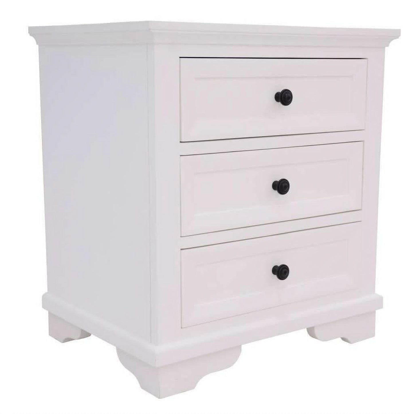 MARIANA ACACIA WOOD 3 DRAWER BEDSIDE TABLE - MyChocolateWood