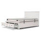Mariana Acacia Wood King Bed, Tallboy & 2 Bedside Tables Package - Chocolate Wood