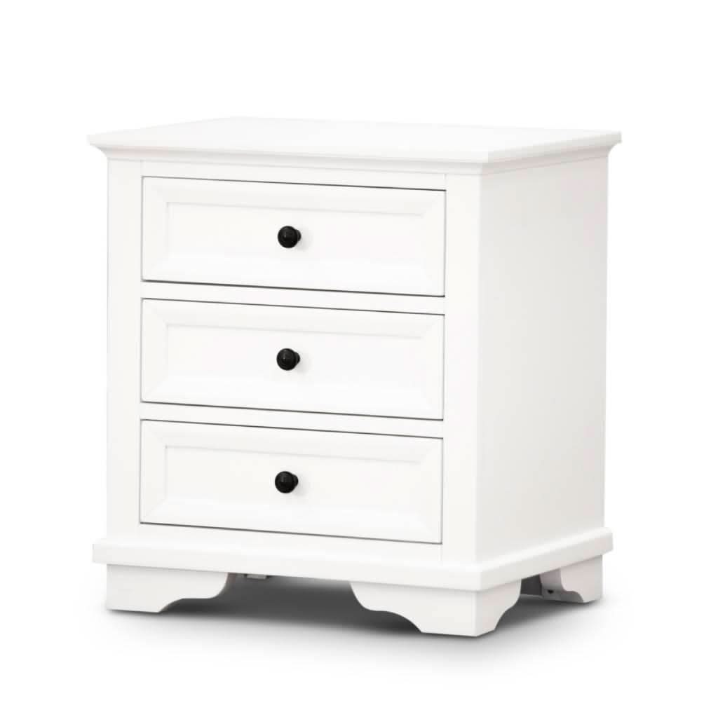 Mariana Acacia Wood King Bed, Tallboy & 2 Bedside Tables Package - Chocolate Wood