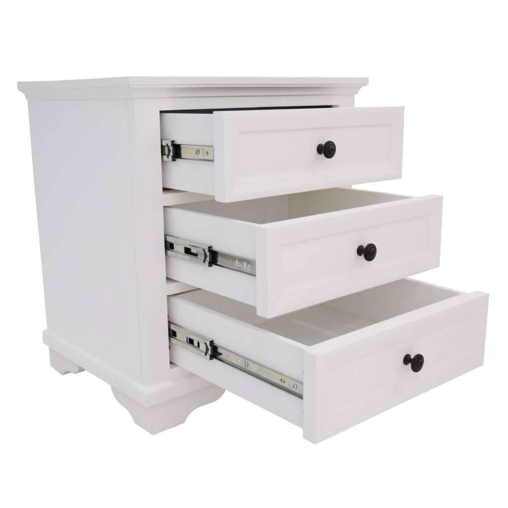 Mariana Acacia Wood King Bed, Tallboy & 2 Bedside Tables Package - Chocolate Wood