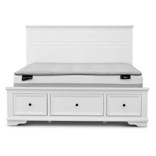 MARIANA ACACIA WOOD QUEEN SIZE BED WITH 3 DRAWERS - MyChocolateWood
