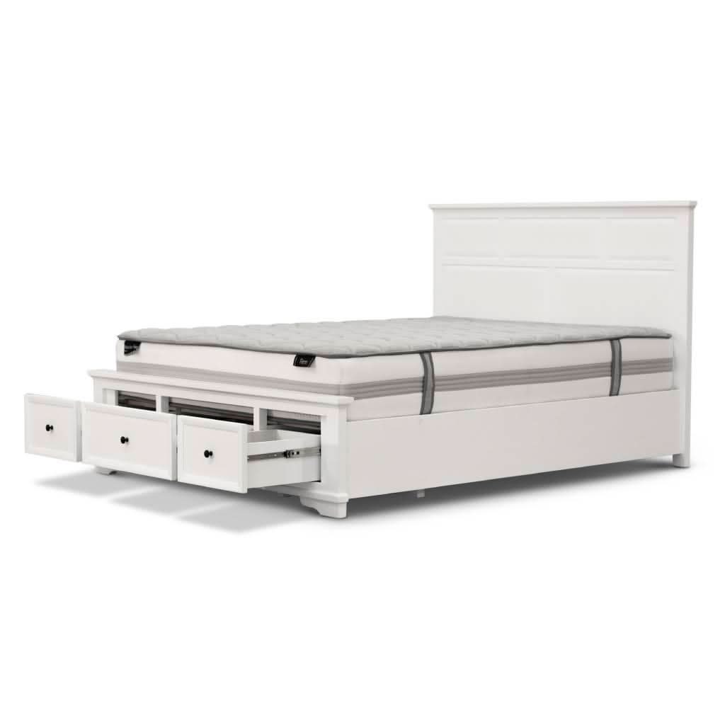 MARIANA ACACIA WOOD QUEEN SIZE BED WITH 3 DRAWERS - MyChocolateWood