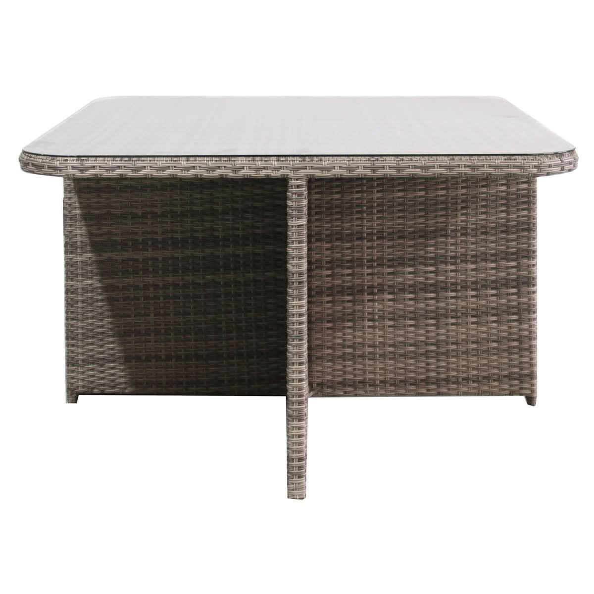 MARIELLA 5 PIECE WICKER BALCONY DINING SET 120CM - MyChocolateWood