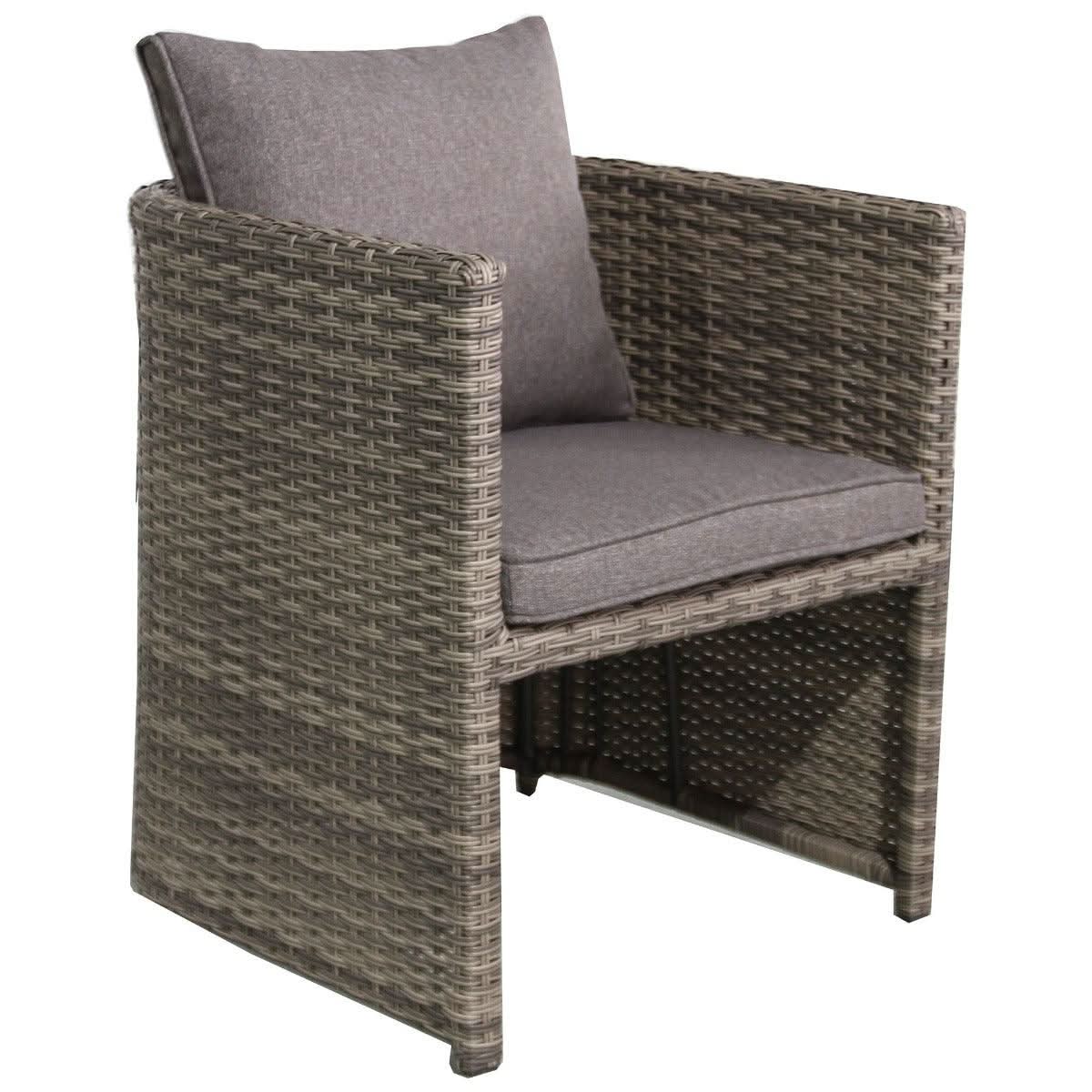MARIELLA 5 PIECE WICKER BALCONY DINING SET 120CM - MyChocolateWood