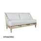 Marley Mango Wood 2.5-Seater Sofa in White Driftwood - Chocolate Wood