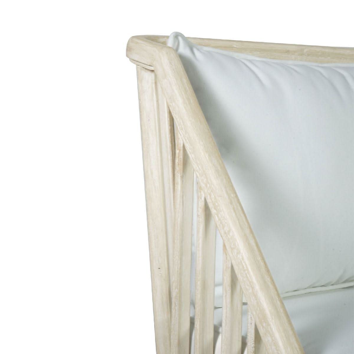Marley Mango Wood 2.5-Seater Sofa in White Driftwood - Chocolate Wood