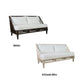 Marley Mango Wood 2.5-Seater Sofa in White Driftwood - Chocolate Wood
