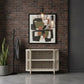 Marley Mango Wood Console Table in White Driftwood - Chocolate Wood