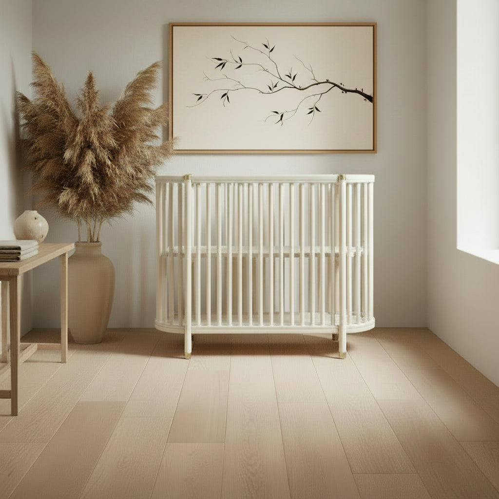 Marley Mango Wood Console Table in White Driftwood - Chocolate Wood