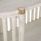 Marley Mango Wood Console Table in White Driftwood - Chocolate Wood