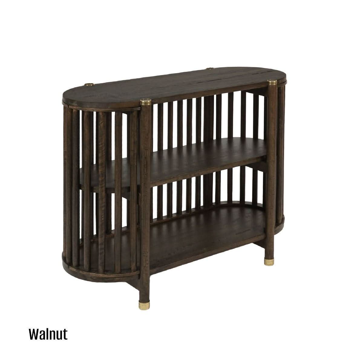 MARLEY MANGO WOOD CONSOLE TABLE IN WALNUT - MyChocolateWood