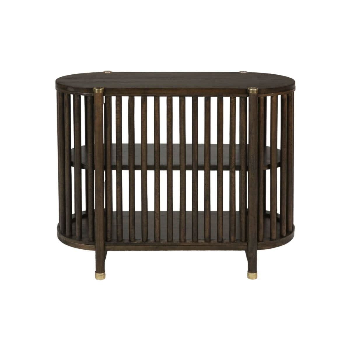 MARLEY MANGO WOOD CONSOLE TABLE IN WALNUT - MyChocolateWood