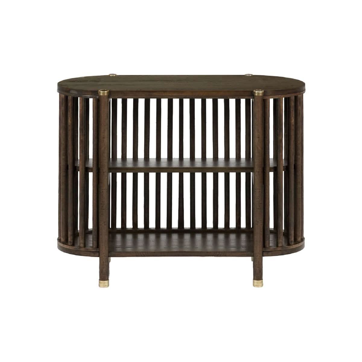 MARLEY MANGO WOOD CONSOLE TABLE IN WALNUT - MyChocolateWood