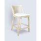 Marley Mango Wood Hamptons Counter Stool in White Driftwood - Chocolate Wood