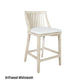 Marley Mango Wood Hamptons Counter Stool in White Driftwood - Chocolate Wood