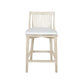 Marley Mango Wood Hamptons Counter Stool in White Driftwood - Chocolate Wood
