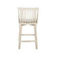 Marley Mango Wood Hamptons Counter Stool in White Driftwood - Chocolate Wood