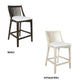 Marley Mango Wood Hamptons Counter Stool in White Driftwood - Chocolate Wood