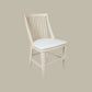 Marley Mango Wood Hamptons Dining Chair in White Driftwood - Chocolate Wood