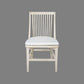 Marley Mango Wood Hamptons Dining Chair in White Driftwood - Chocolate Wood