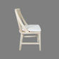 Marley Mango Wood Hamptons Dining Chair in White Driftwood - Chocolate Wood