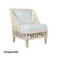 Marley Mango Wood Lounge Chair in White Driftwood - Chocolate Wood