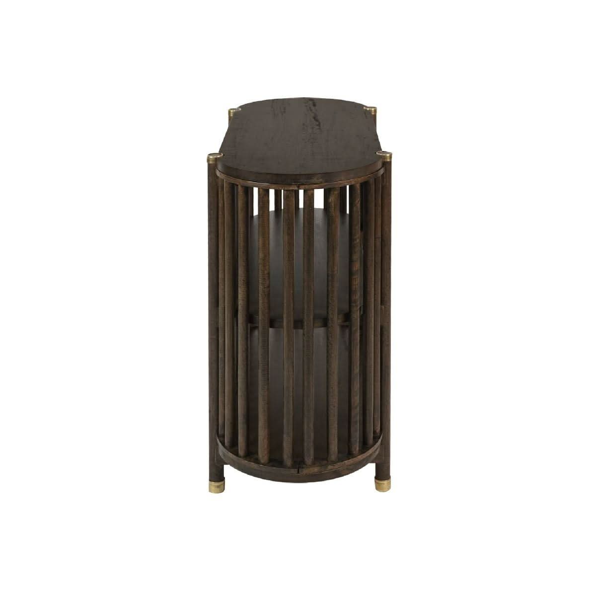 MARLEY MANGO WOOD LOW BOOKCASE WALNUT - MyChocolateWood
