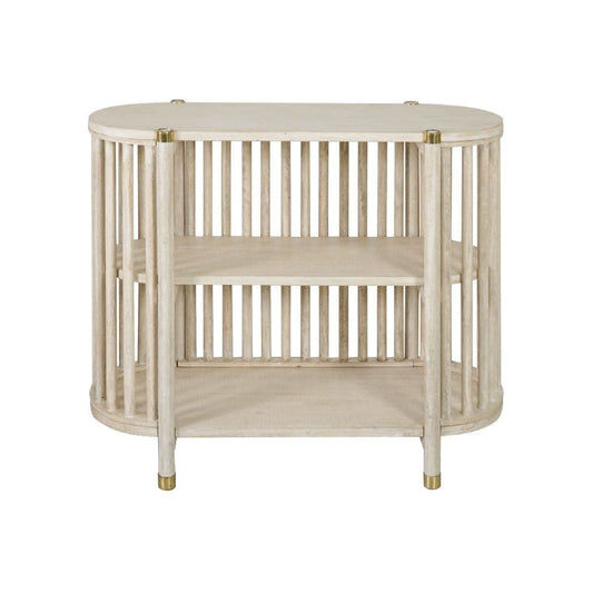 MARLEY MANGO WOOD LOW BOOKCASE WHITE DRIFTWOOD - MyChocolateWood