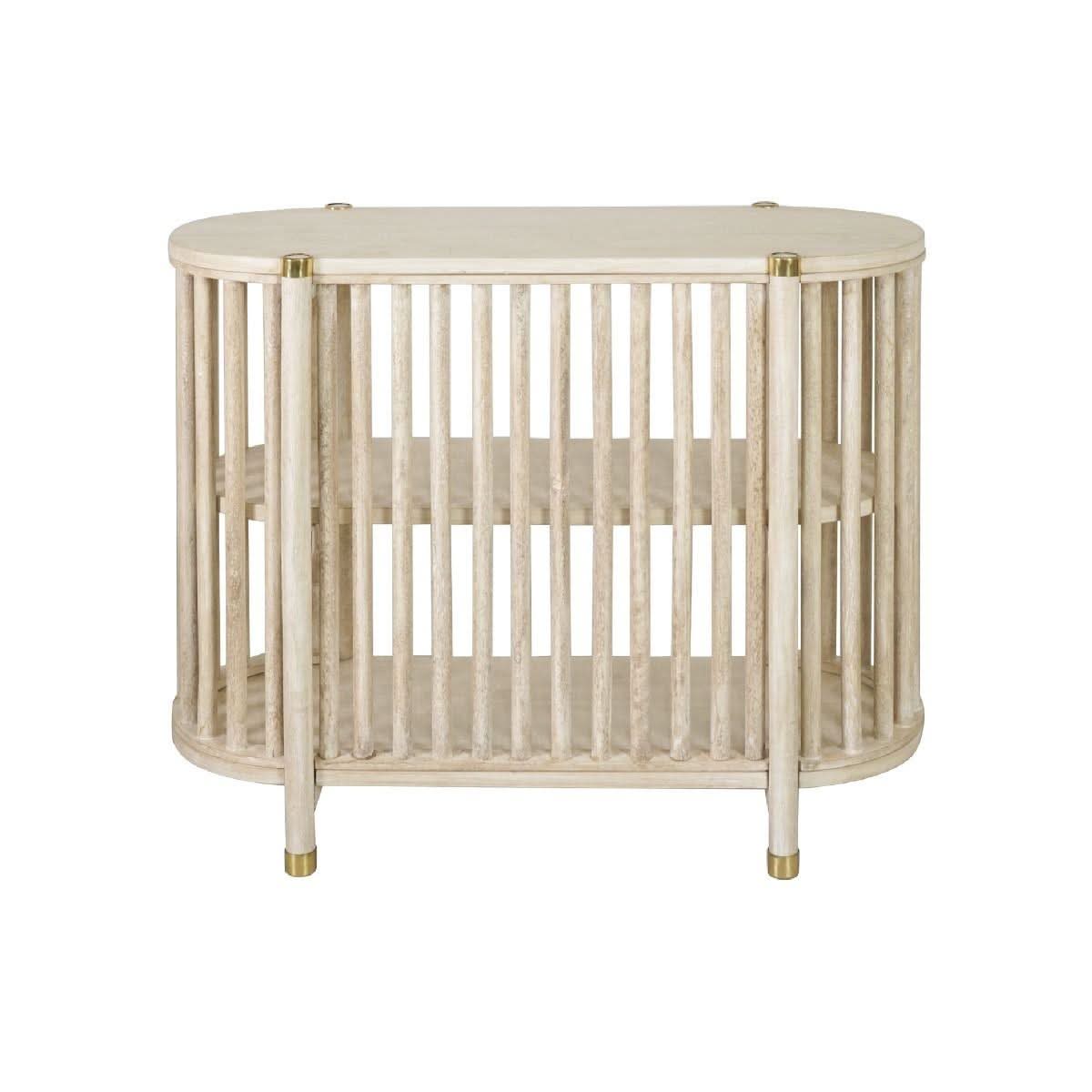 Marley Mango Wood Low Bookcase in White Driftwood - Chocolate Wood