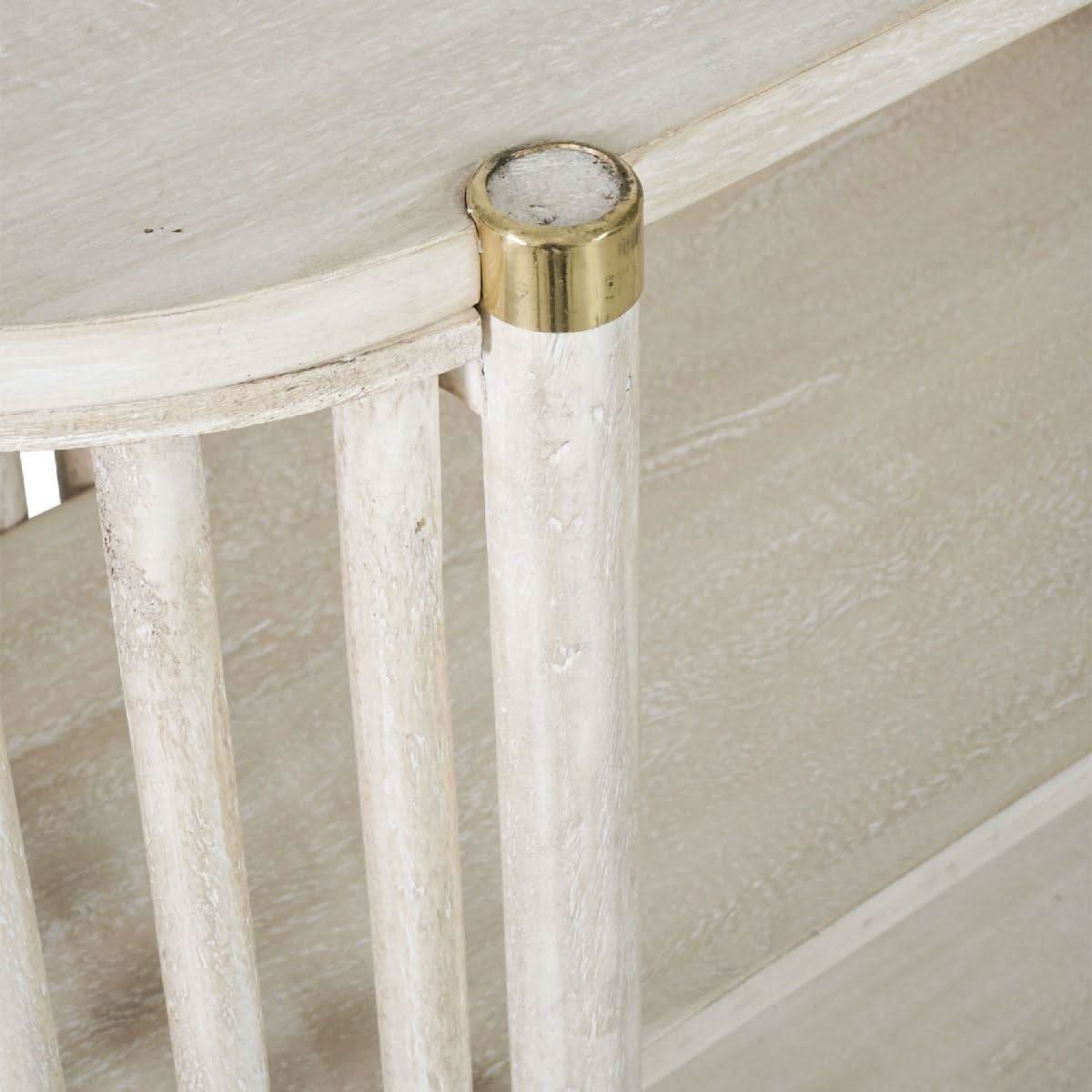 MARLEY MANGO WOOD LOW BOOKCASE WHITE DRIFTWOOD - MyChocolateWood