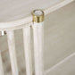 Marley Mango Wood Low Bookcase in White Driftwood - Chocolate Wood