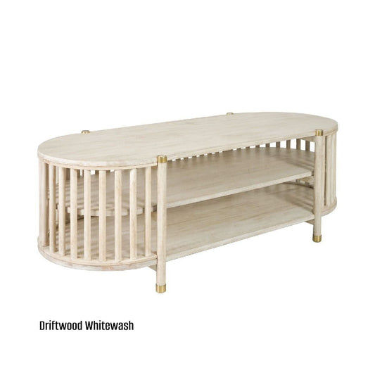 MARLEY MANGO WOOD TV UNIT WHITE DRIFTWOOD - MyChocolateWood
